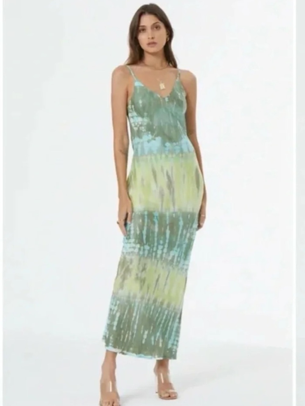 NWT YFB Tie Dye Ribbed Maxi Dress Small